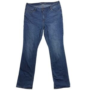 Old Navy 16 LONG 36W Blue Bootcut Jean Denim Casual Work Comfort Western Stretch